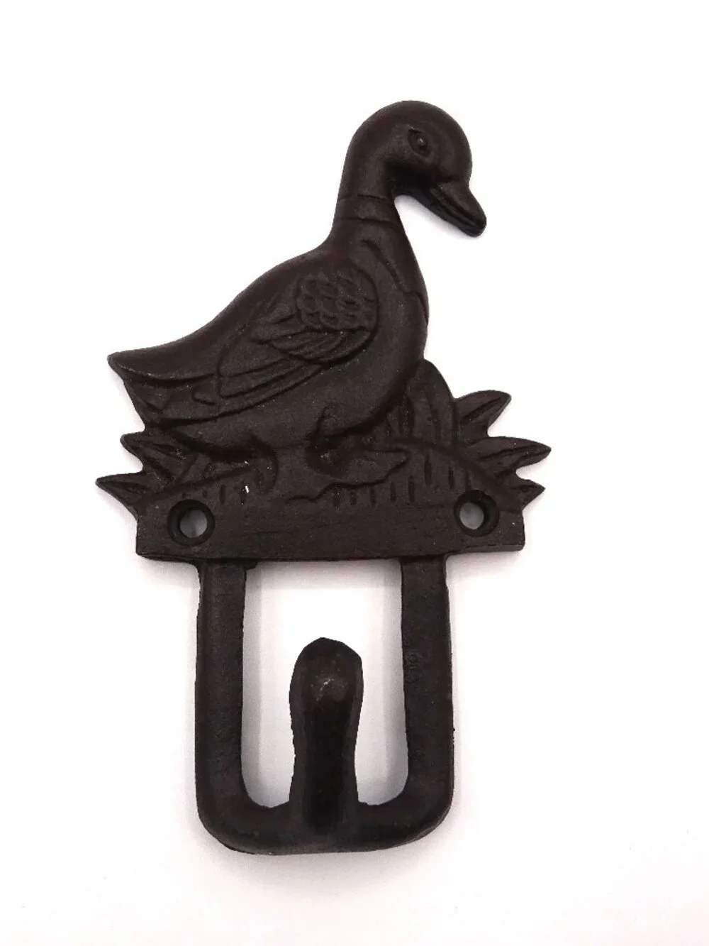 Vintage Cast Iron Duck Wall Hook Rustic Farmhouse Coat Hat Towel Hanger